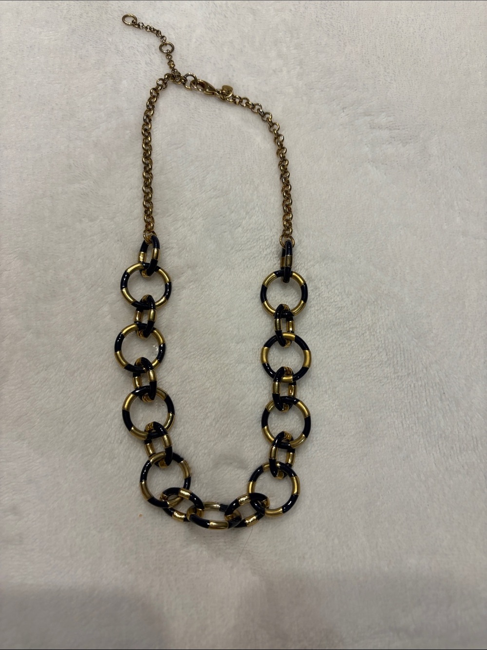 Gold and Black Link Necklace - Women Jewelry